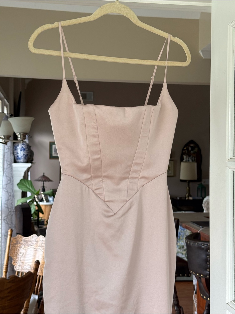 House of CB Blush Pink Strapless Slip Gown - Picture 2 of 6